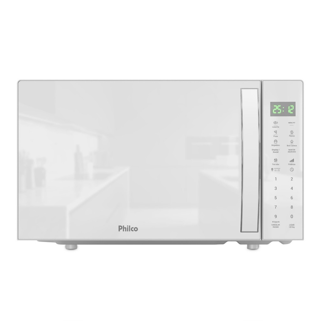 Micro-ondas Philco 28l Pmo31b Limpa Fácil Branco