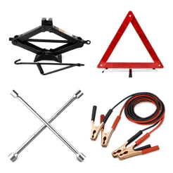 Produtos Automotivos de Estepe Segurança Veicular - Macaco, Chave, Cabo e Triangulo.