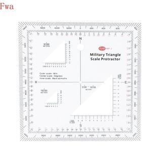 Escala Coordenada Fwa Transferidores MGRS Mapa Topográfico Transparente