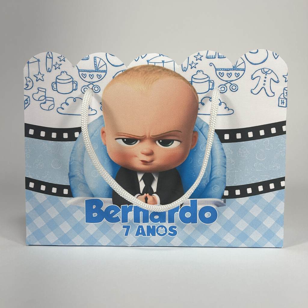 Kit Sacola Sacolinha Papelaria Personalizada O Poderoso Chefinho Lembrancinha Caixinha para Festa