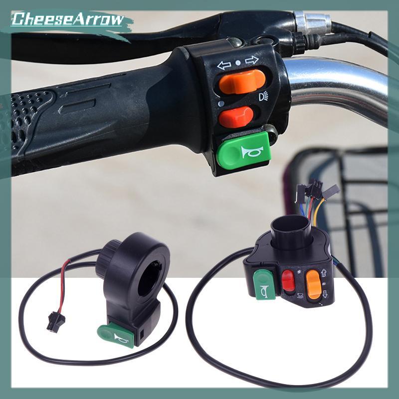 CC 3 Em 1 Bicicleta Elétrica Scooter Motocicleta Lidar Com Interruptor De Plástico Farol Chifre Botão Sinal De Volta E-b