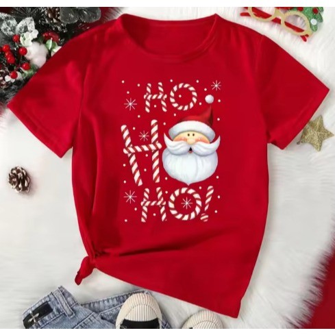 Camisa Camiseta Natal Feminina Casual Moderna Tendência Estilosa Confortável Macia Elegante