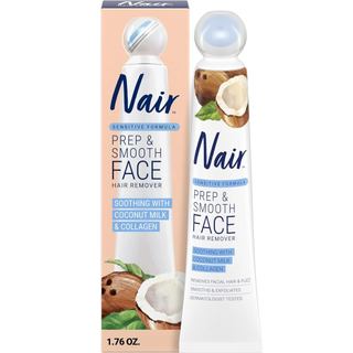 Creme Esfoliante para Remoção de Pelos Faciais NAIR para Mulheres - Solução para Pele Lisa com Colágeno para Cuidados co