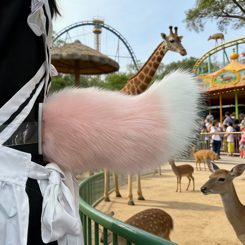 Pelúcia raposa cauda cosplay adereços crianças reino Animal mesmo bandana acessórios bonito papel vestir-se