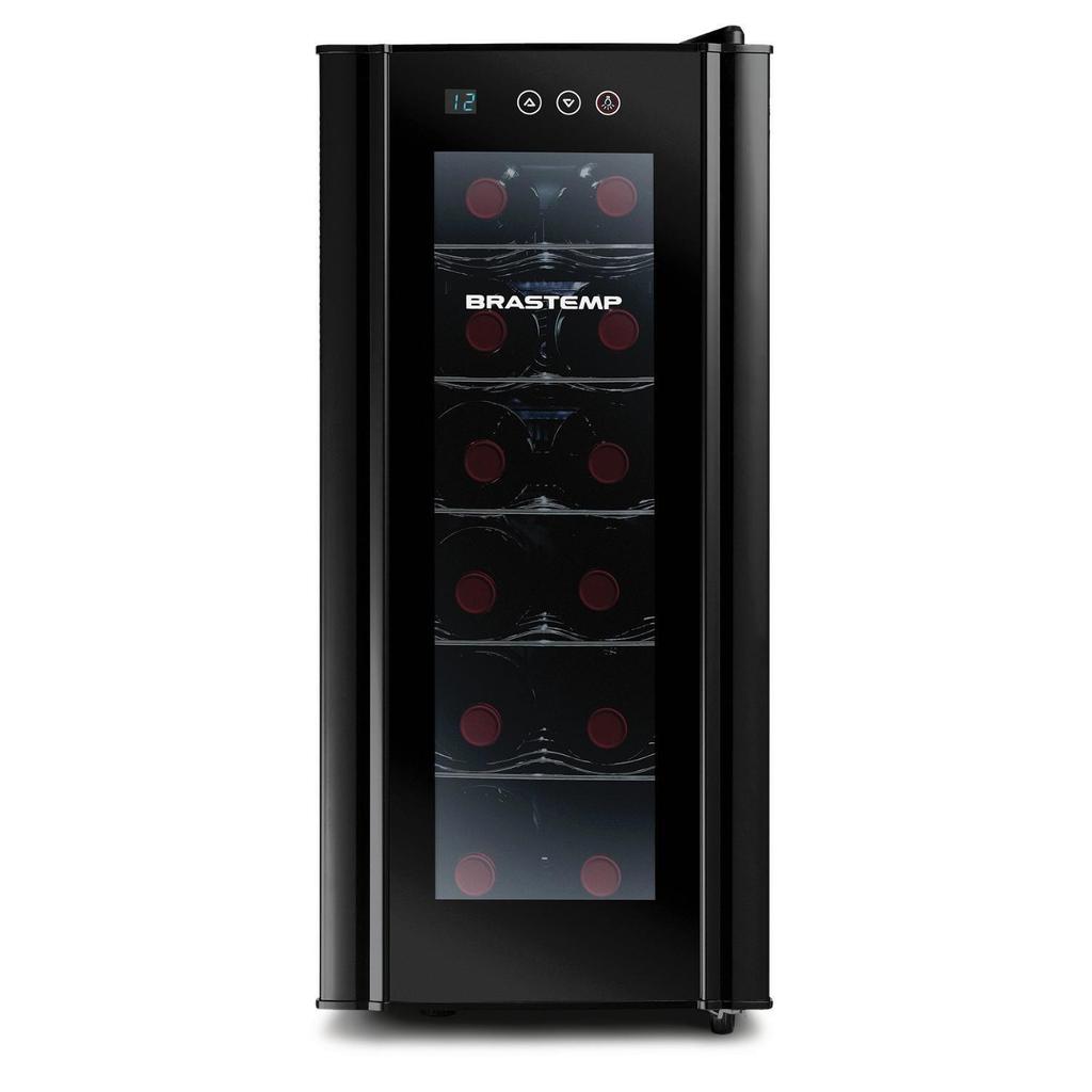 Adega Brastemp 12 Garrafas Iluminação Led com Painel Eletrônico Preto BZC12BE