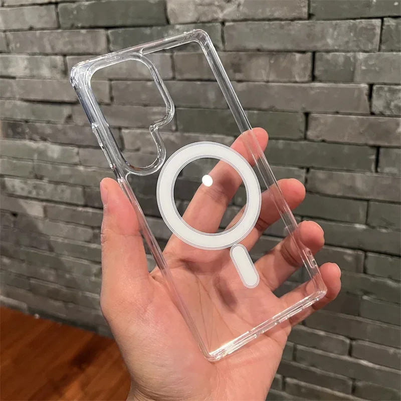 Capa Híbrida Transparente Para PC , Rígida Samsung Galaxy S26 Ultra S25 S24 S23 S22 Plus S21 FE 5G Magsafe Magnética