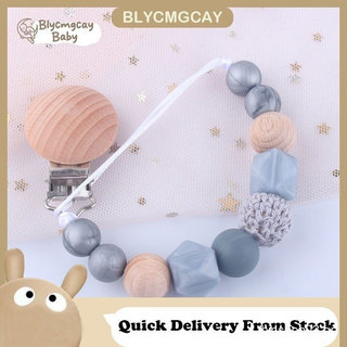 Corrente Pacifier Baby Silicone Clip De Madeira De Dentição Segura Teether Correntes Molar Toy Anti-Queda