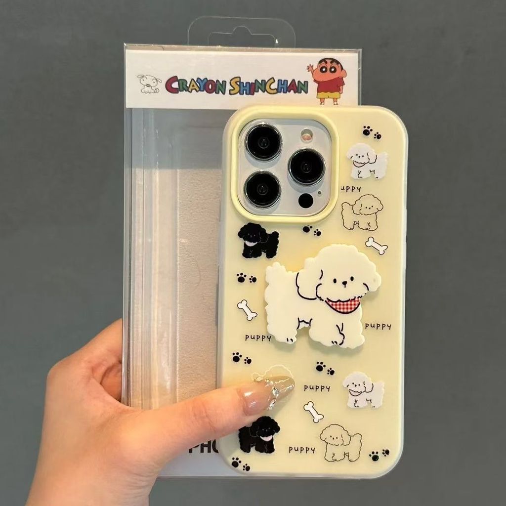 Capa de Telefone 2 em 1 com Estampa de Cachorro com Cachecol para Samsung Galaxy A33 A32 A31 A30S A30 A26 A25 A24 A23 A2