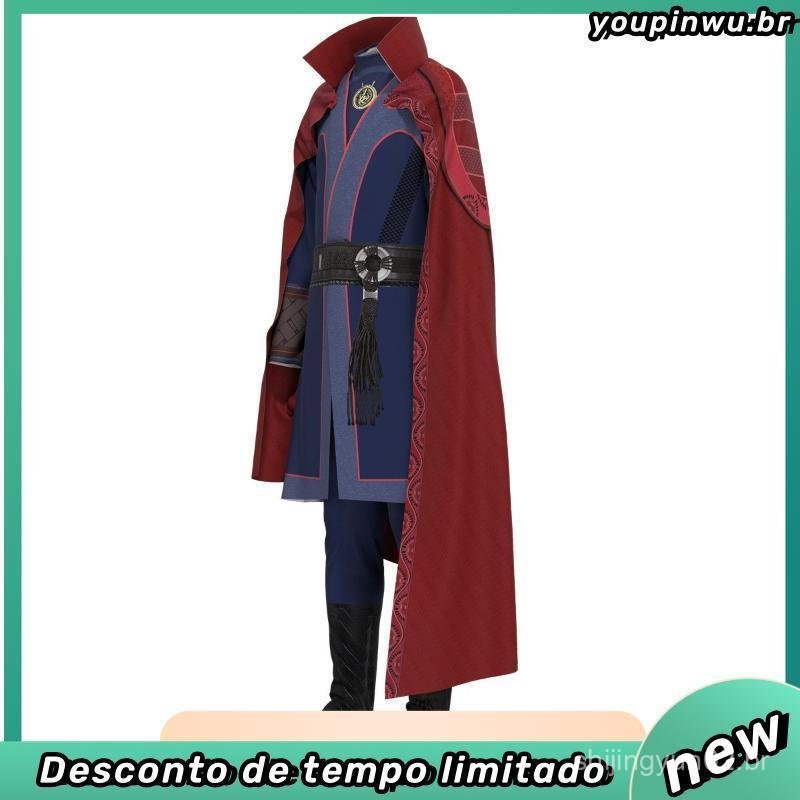 Fantasia de Cosplay do Doutor Estranho Steve para Adultos e Crianças, Macacão, Capa, Presente de Halloween de Super-Heró