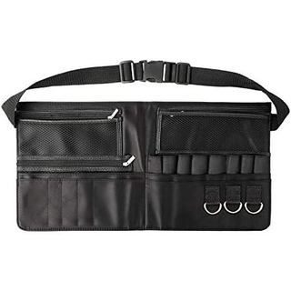 Bolsa de Cintura Portátil Profissional para Pincéis de Maquiagem, Dobrável, em Tecido de Fibra, com Múltiplos Bolsos e A
