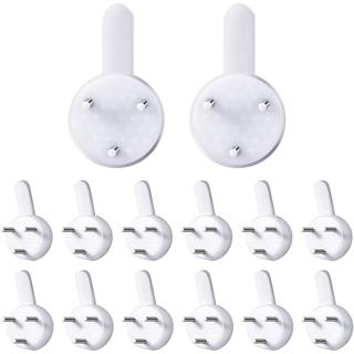 36 Ganchos de Plástico para Quadros, Sem Marcas, Brancos, Tamanho S |   Prego de Concreto Invisível e Sem Marcas, Gancho