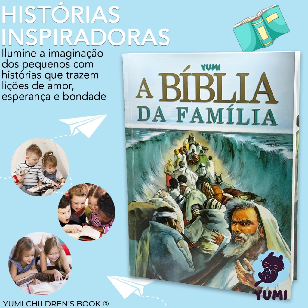 Livro Histórias Estudos Bíblicos - A Bíblia Da Família Capa Dura Impressão Premium Colecionável · foto 2