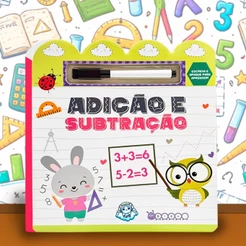 Livro Escolar Caneta Mágica - Adição e Subtração Matemática Exercícios Atividades