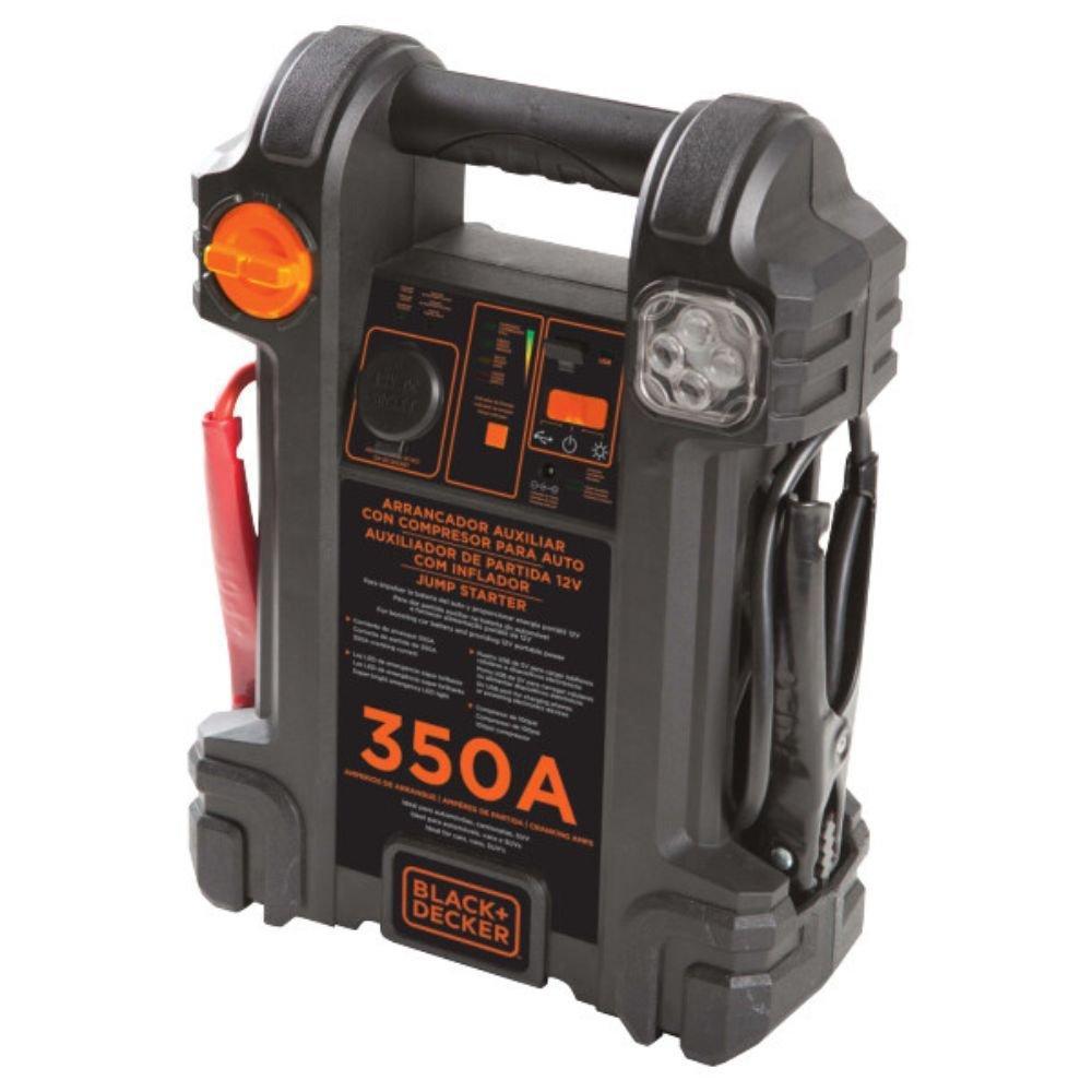 Auxiliar de Partida 350A 12 V com Compressor e Luz de Emergência Integrado BLACKDECKER