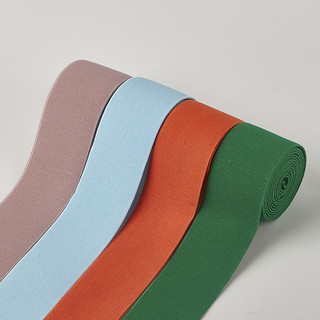 Elástico espesso de 4cm de largura, colorido e de trama densa, adequado para cinturas de pijamas e calças esportivas, du