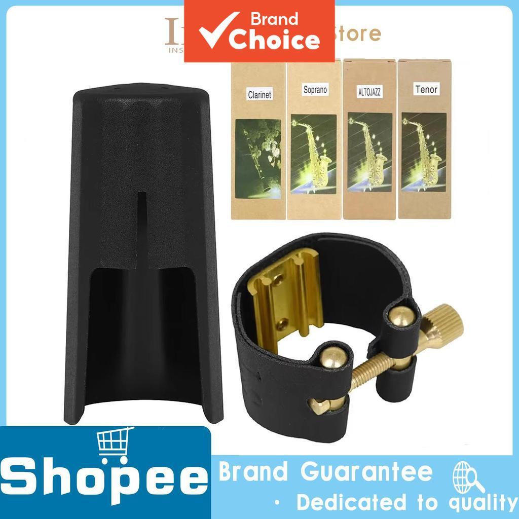Alto Soprano Tenor Saxofone Clarinete Bocal Ligadura E Tampa Sax Fivela De Couro Braçadeira Clipe Instrumento Musical De
