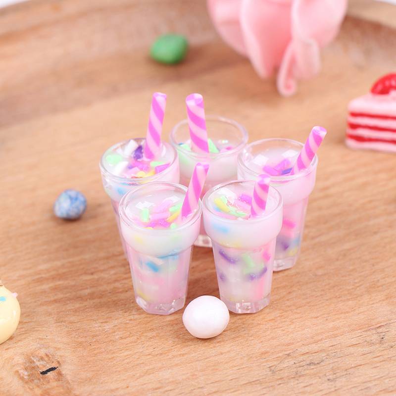sweetmvzn 5 Peças 1 : 12 Casa De Bonecas Em Miniatura Creme Bebidas Garrafas Modelo Cozinha Comida BR