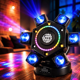 Refletor Canhão De Luz Potente 150W Iluminação De Palco Balada Efeito Estroboscópico Sensor Som Controle DMX 512 Bivolt