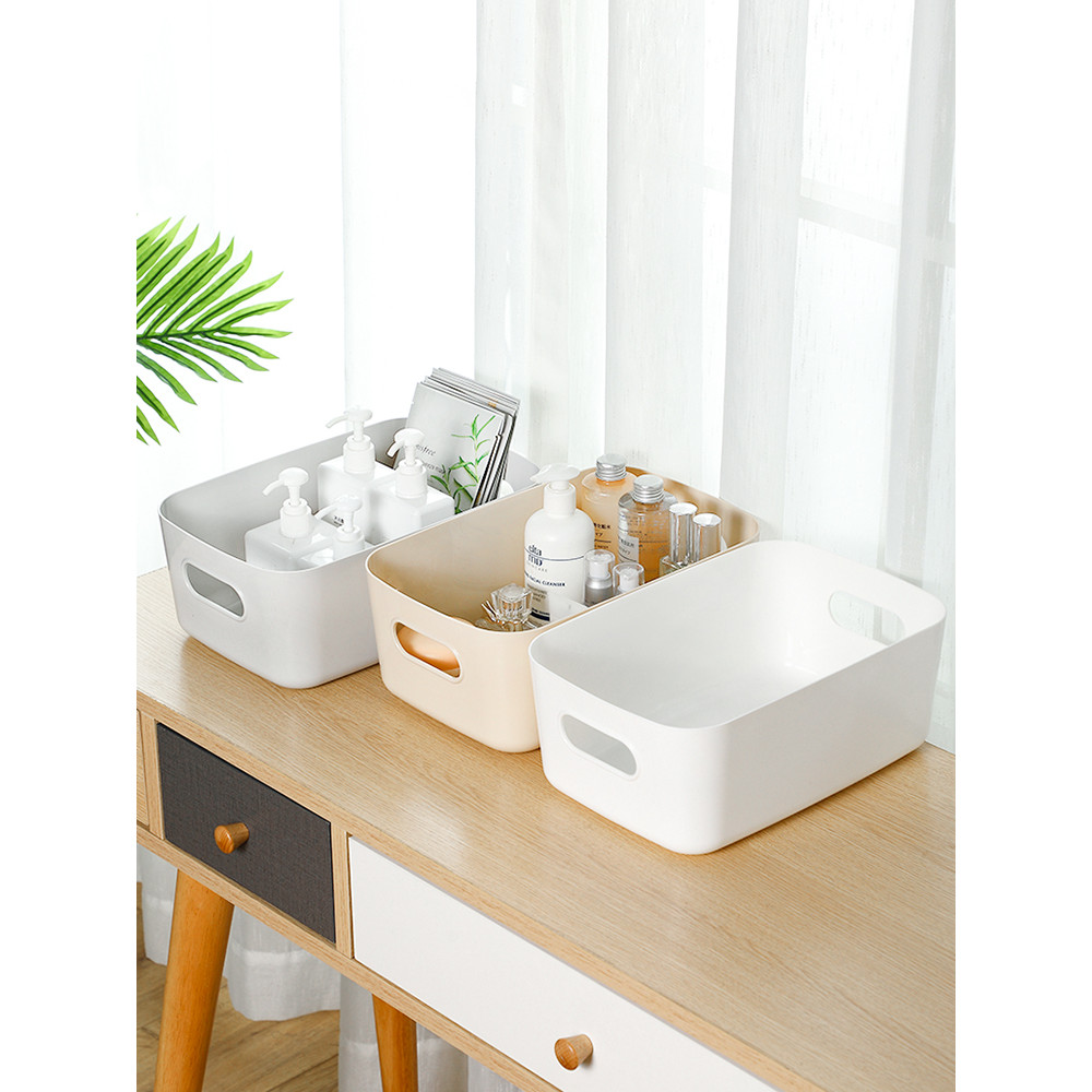 [9.9 Yuan 8 peças] Caixa de armazenamento de adesivos de dormitório portátil branco simples estilo ins moldura de artigo