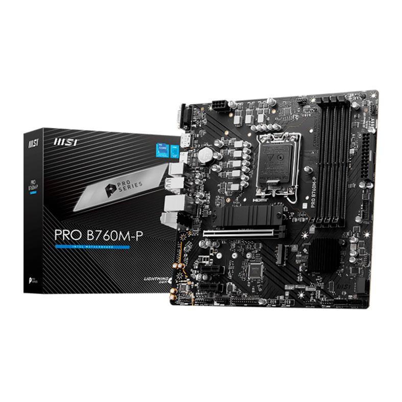 Placa Mae MSI PRO B760M-P DDR5, Socket LGA 1700, Chipset B760, PRO-B760M-P (Pichau Oficial)