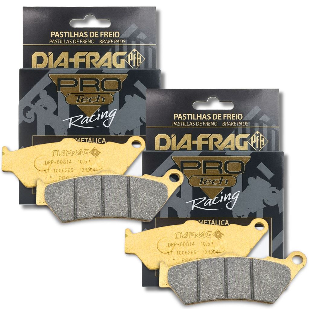 Kit de Pastilhas Metálicas P/ Bmw F700GS / Bmw F850GS Diafrag Pro Tech Racing
