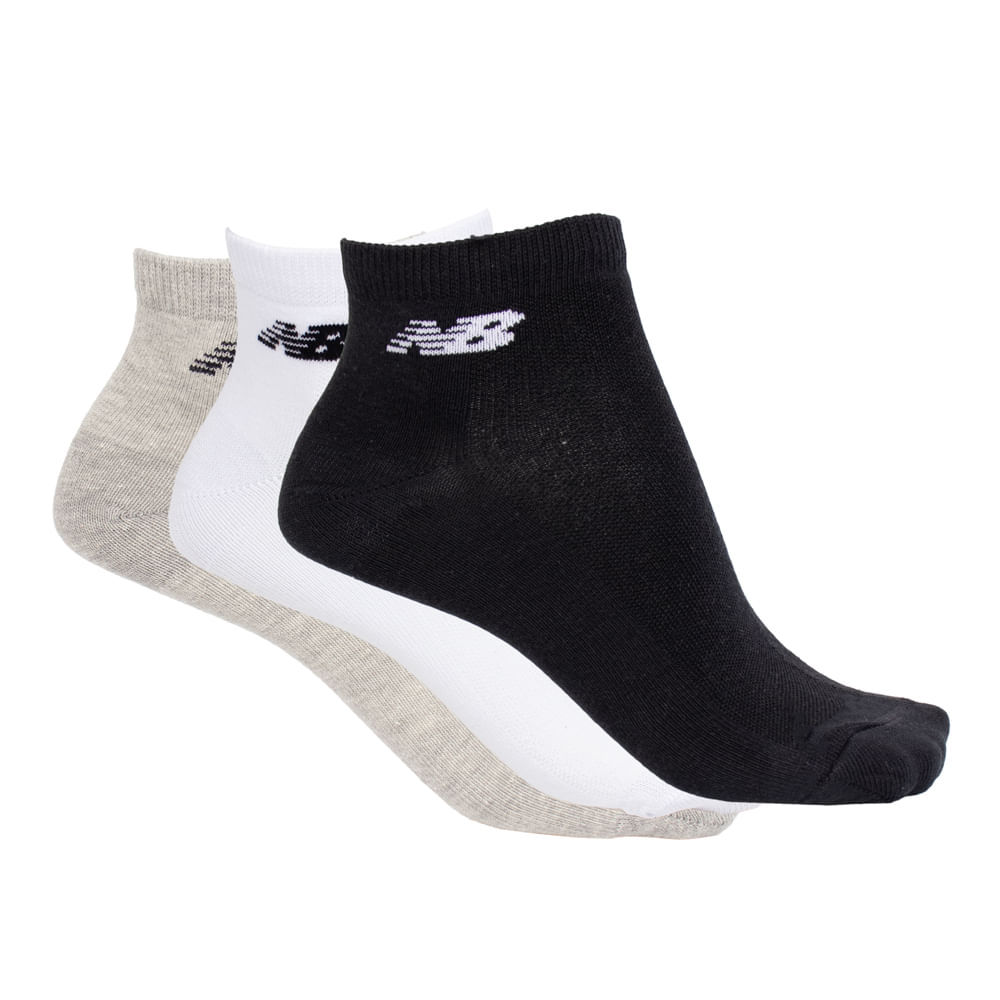 Meia Unissex New Balance Kit 3 Pares Cano Curto Multicolor