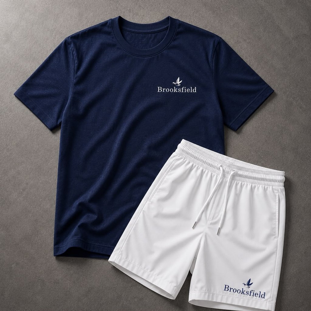 kit camiseta Blusa Short Masculino Brooksfield Bermuda Tectel com Bolso Camisa 100% Algodão