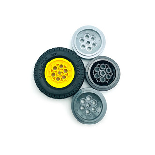 Blocos de construção de cassete de águia dupla, pneu de roda de caminhão, 62.4x20mm, peças sobressalentes adequadas para