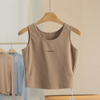 Tag 199 [Di] Colete de algodão curto fino com letras simples de cor sólida 2026 primavera novo estilo roupas femininas 3
