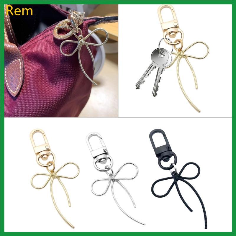 Rem Na Moda Bowknot Forma Chaveiros Pingente Borboleta Nó Contas Chaveiro Acessórios Elegante Acessório Do Telefone Móve