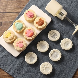 Mooncake molde prensado à mão Animal dos desenhos animados novo estilo forma bonito 50g pastelaria sobremesa Mung feijão
