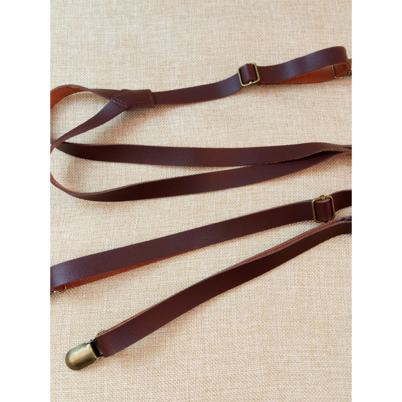 Retro cinta clipe feminino suspensórios cinto na moda couro falso cinta britânica simples All-Match macacão suspensórios