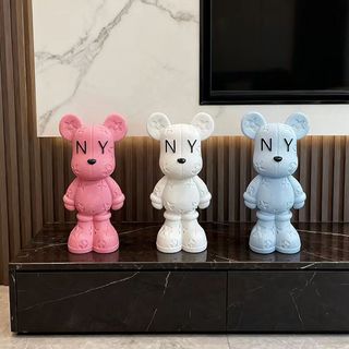 Luz estilo de luxo padrão couro urso violento cofrinho quarto das crianças expositor decorações ornamentos presentes ani