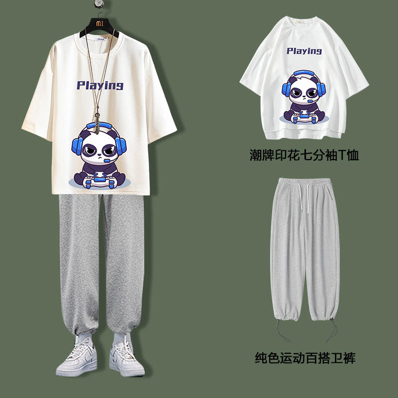 Verão de manga curta camiseta masculina solta roupas para meninos meia manga adolescentes estudantes roupas masculinas c
