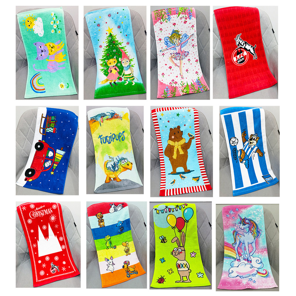 6 peças frete grátis 30x60cm comércio exterior dos desenhos animados puro algodão crianças toalha crianças adulto macio 