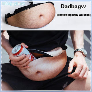 [takejoynewBR] Engraçado Pop Dad Bod Money Belt Bag Homens Bolsas De Viagem Cor De Carne Criativo Fanny Pack Cerveja Gor