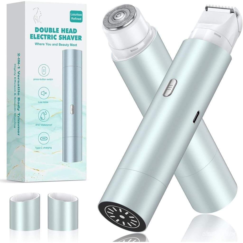 Aparador de Pelos para Biquíni Feminino, Aparador Facial de Cabeça Dupla, Aparador de Pelos Corporais, Aparador Elétrico