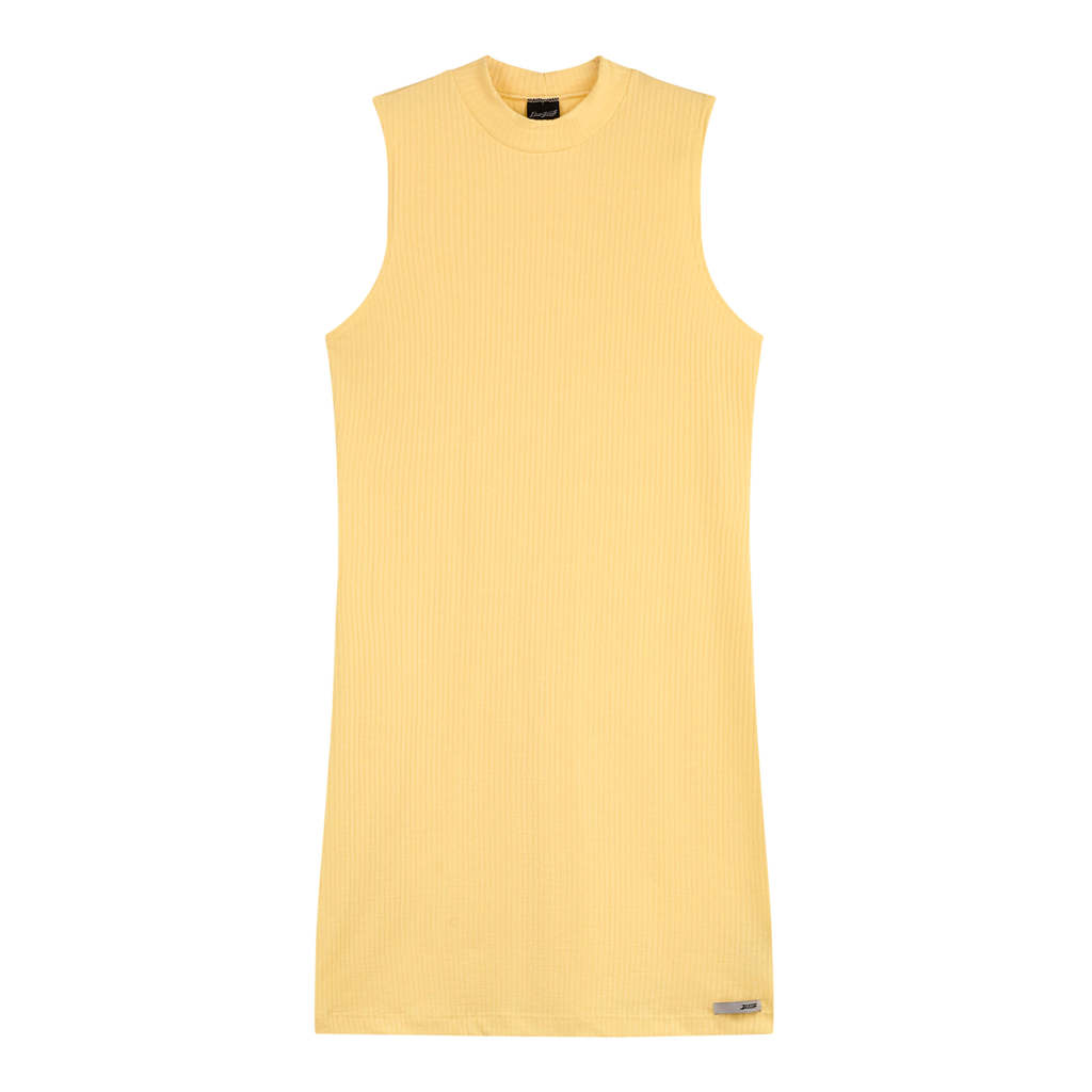 Vestido Juvenil Menina Canelado Básico Beats Amarelo