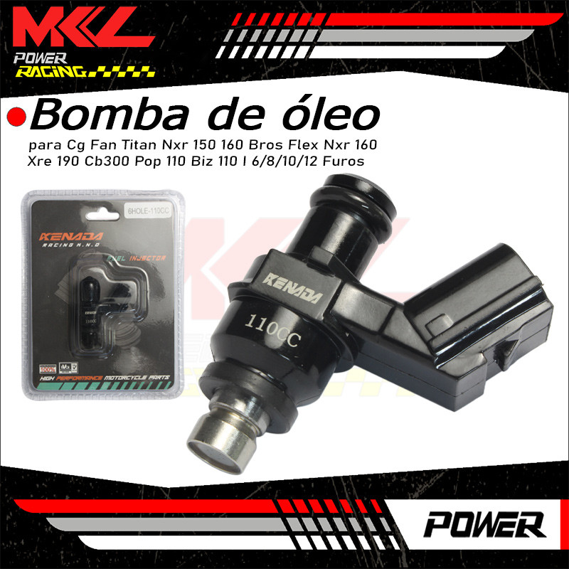 KENADA RACING Bico Injetor CG Fan Titan NXR 150 160 Bros Flex NXR 160 XRE 190 CB300 Pop 110 6 8 10 12 Furos