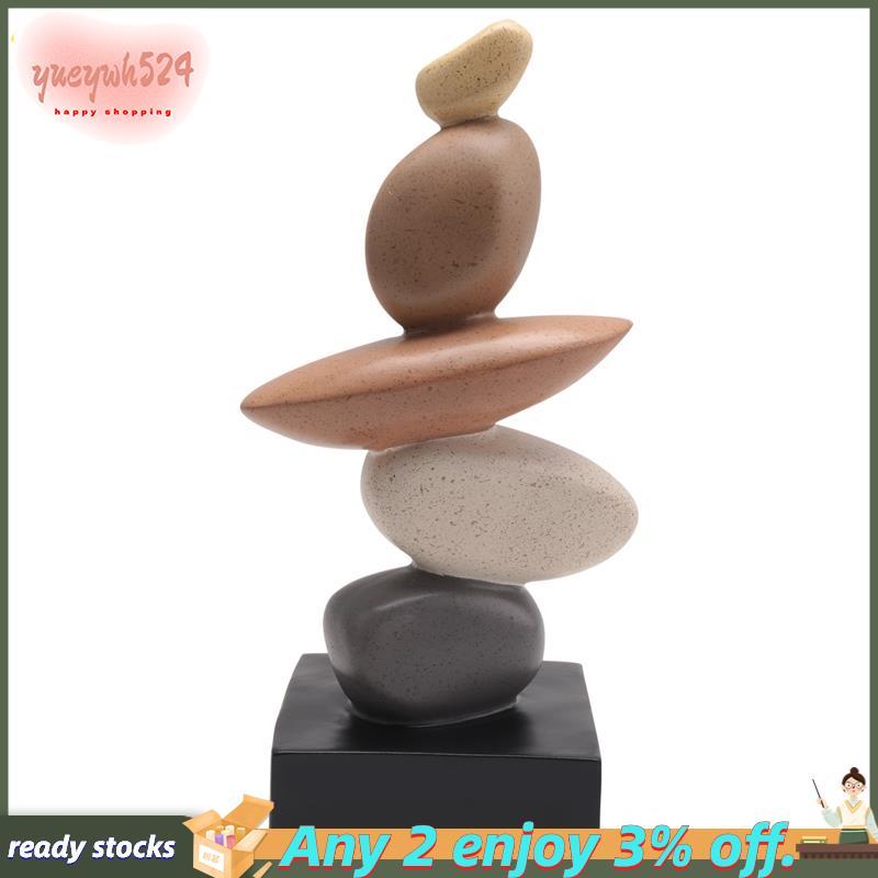 Escultura De Pedras Empilhadas De Resina Moderna-Arte Abstrata De Rocha Balanceada Para Vários Tipos De Sala , Destaque