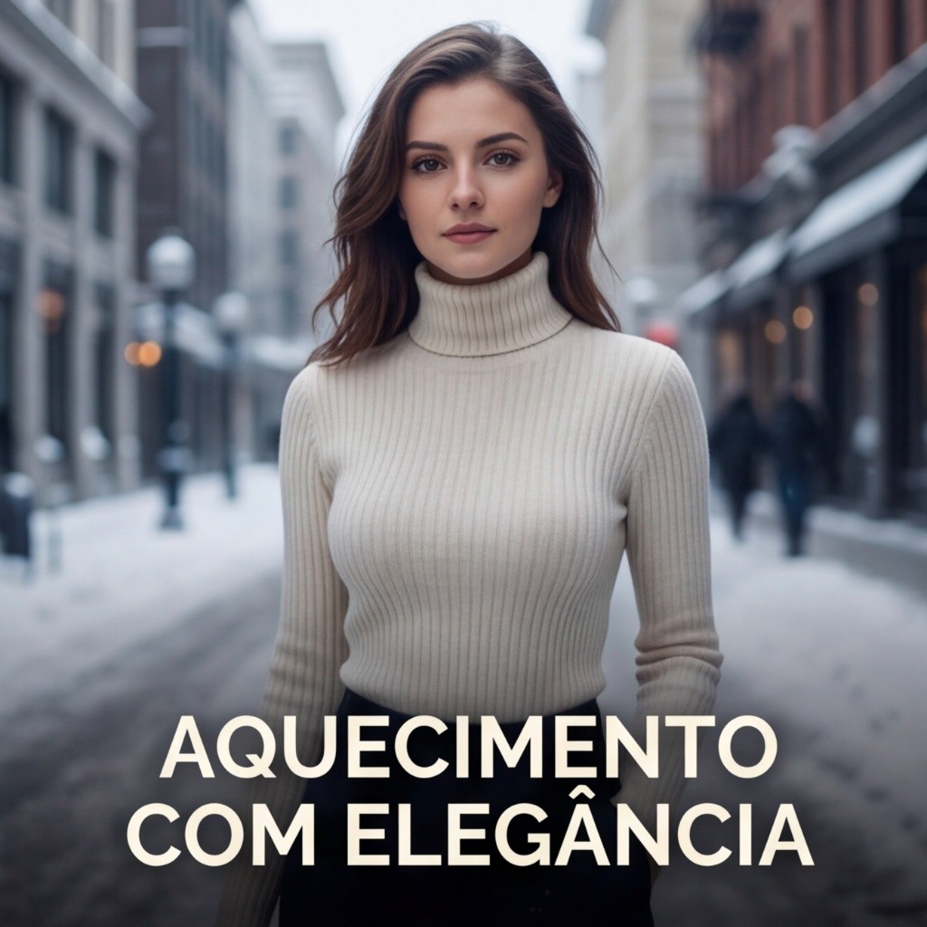 Blusa Cacharrel Tricot Modal Canelado Grosso Colada no Corpo Inverno Elegante
