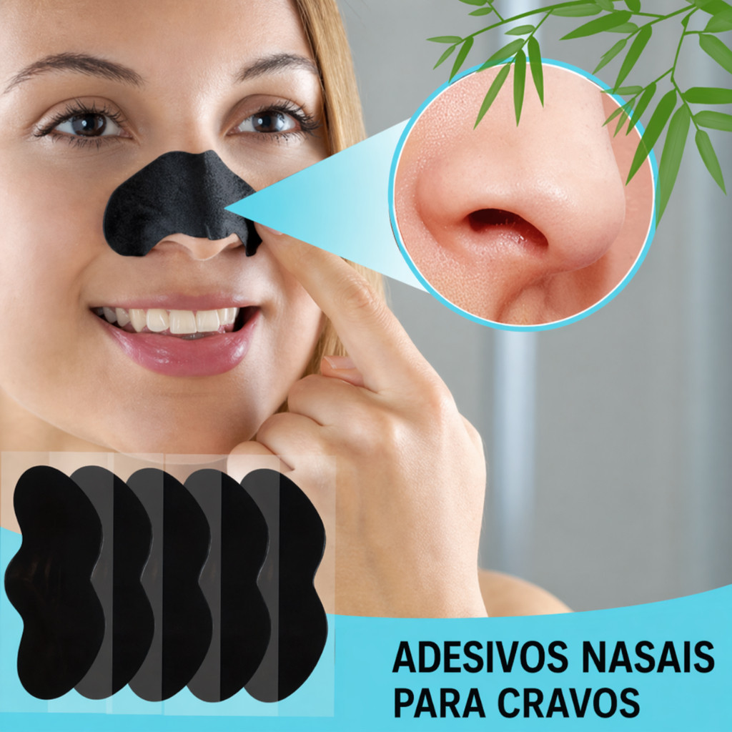 Pasta De Nariz De Limpeza Profunda Carvão De Bambu Cravo Ponto Nasal Tira Ferramentas