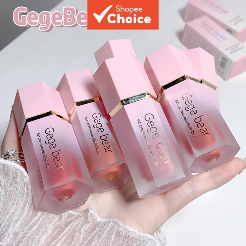 Gecomomo Creme Blush Líquido 6 Cores Veludo Liso Mate Rosa