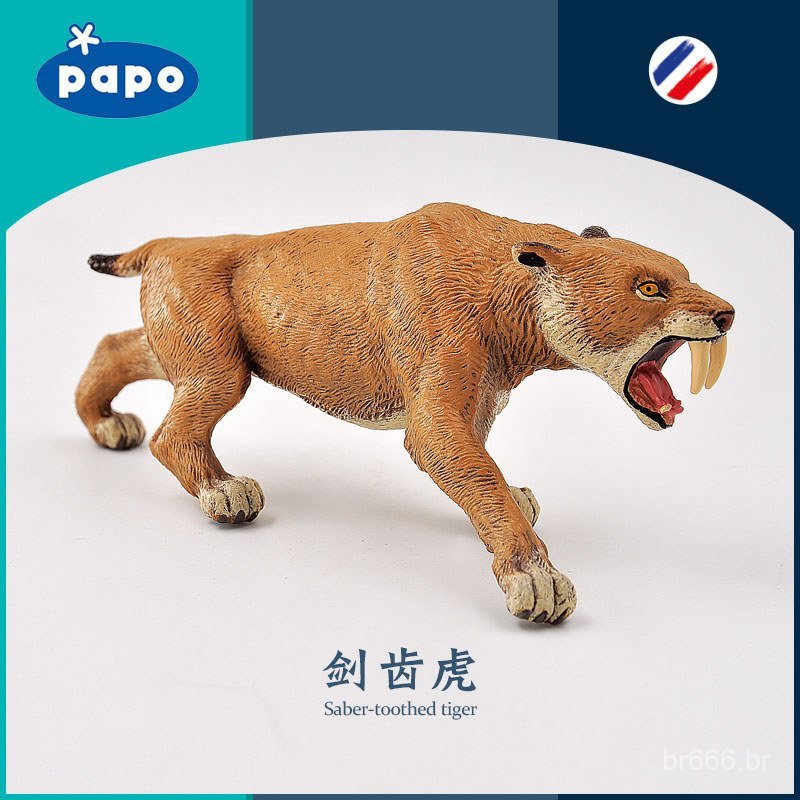 PAPO Francês 55022 Tigre de Lâmina do Período Glacial, modelo de brinquedo de tigre simulado
