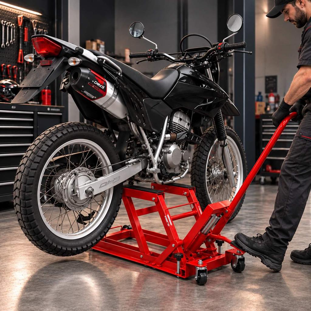 Elevador Hidráulico para Motos 680 kg com Pedal Trava de Segurança — imagem 2 de 2