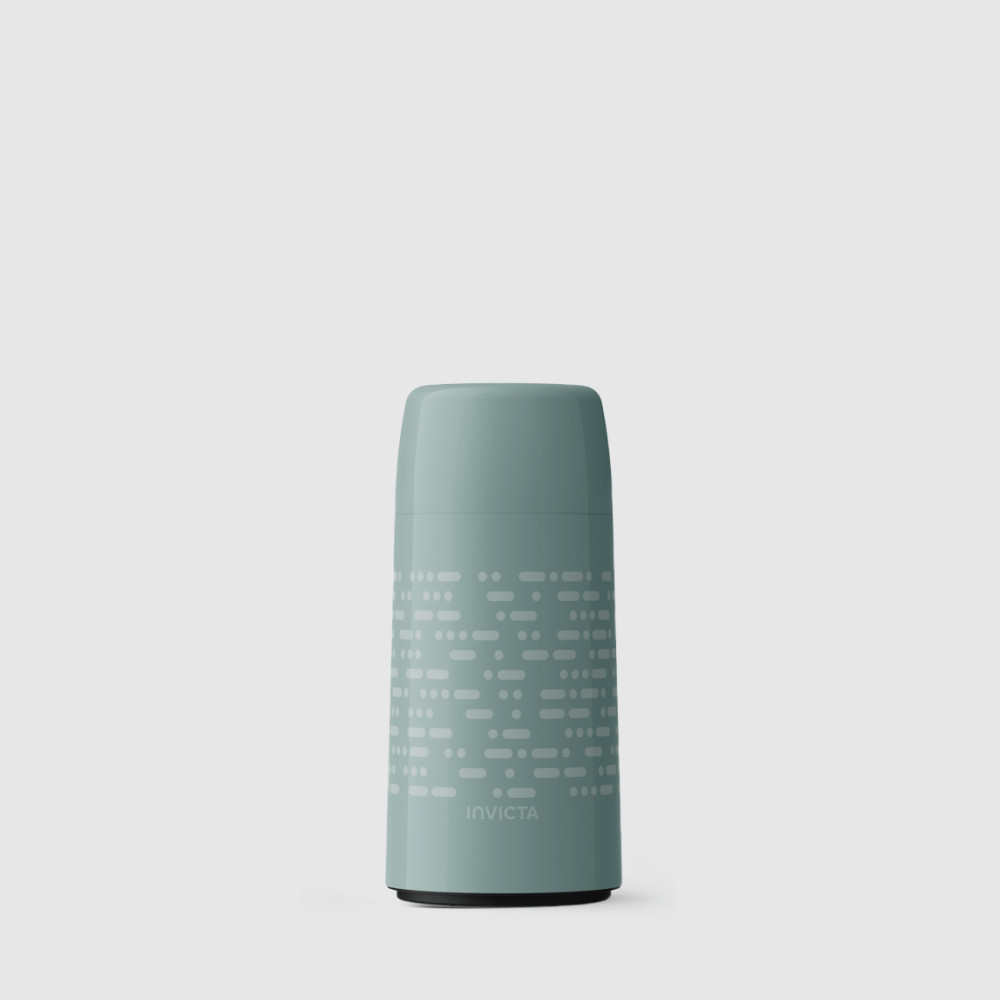 Garrafa Térmica Firenze Mini 250ml Geométrica Verde Sálvia Invicta