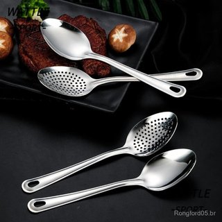 WATTLE Colher Para Salada De Aço Inoxidável Colander Spoon , Coador Perfurado De Mesa De Qualidade Grande 304