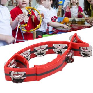 Sino de pandeiro de mão de duas fileiras musicais Aumotop com design em forma de peixe - Clean Jingling Sounds Alça de