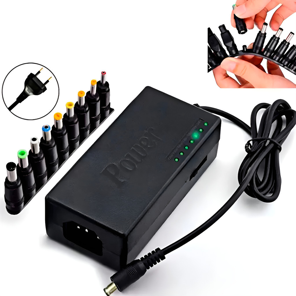Fonte Carregador Universal 120w Para Notebook 10 Conectores Preto