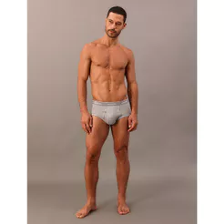 Kit 3 Cuecas Brief Cotton Rib Calvin Klein - 020